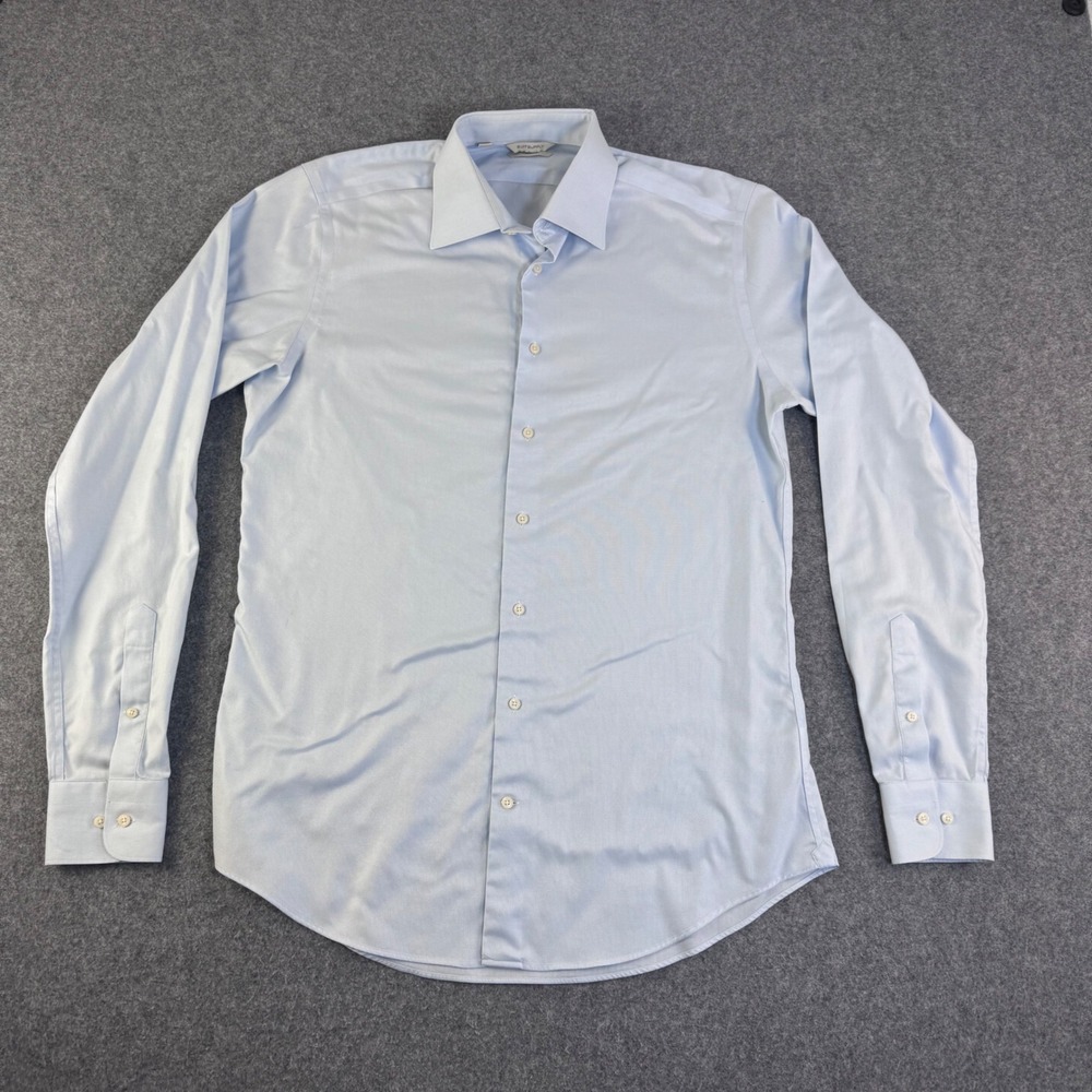 Suitsupply Traveller Shirt Mens 16L 41-7 Slim Fit Light Blue Textured Button Up